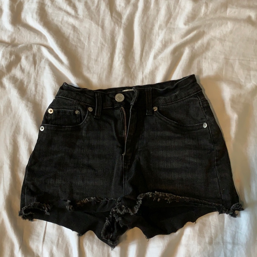 black shorts